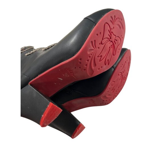 Lola Ramona Black Heeled Boots Size 10 - Picture 2 of 11